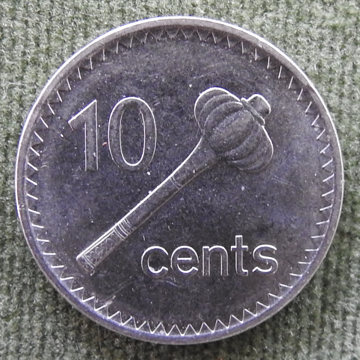 Fiji 2009 10 Cent Throwing Club Coin