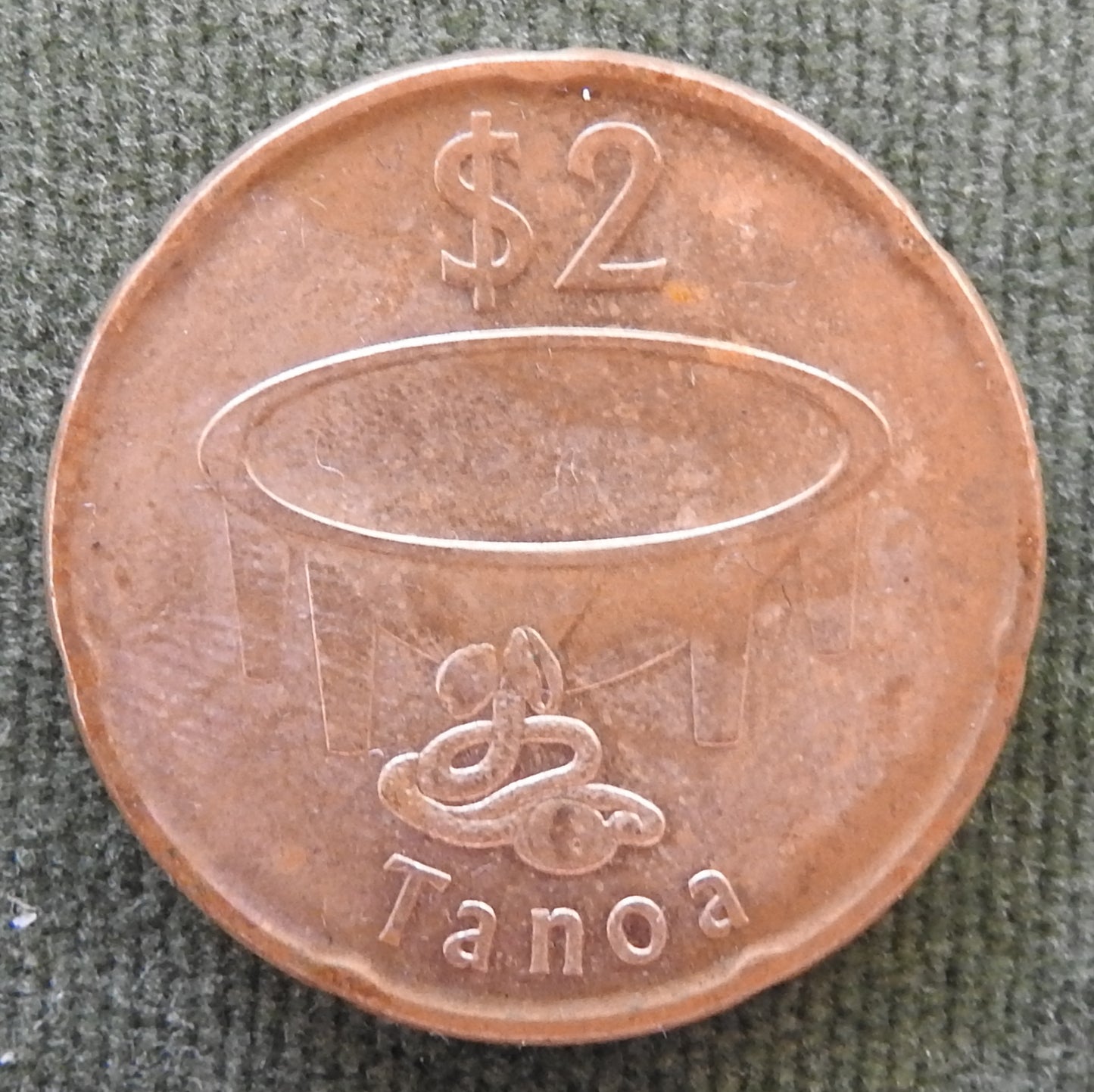 Fiji 2014 2 Dollar Coin Tanoa