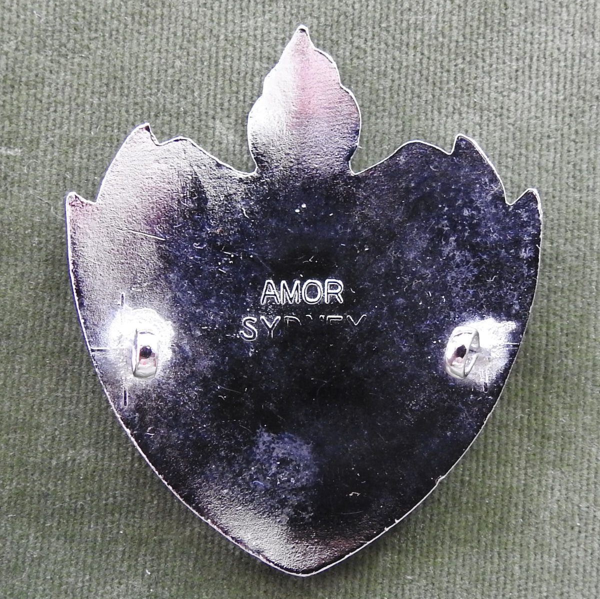 NSW Fire Brigade Enameled Cap Badge In Good Condition With Lugs Intact by Amor Sydney (No Pins)