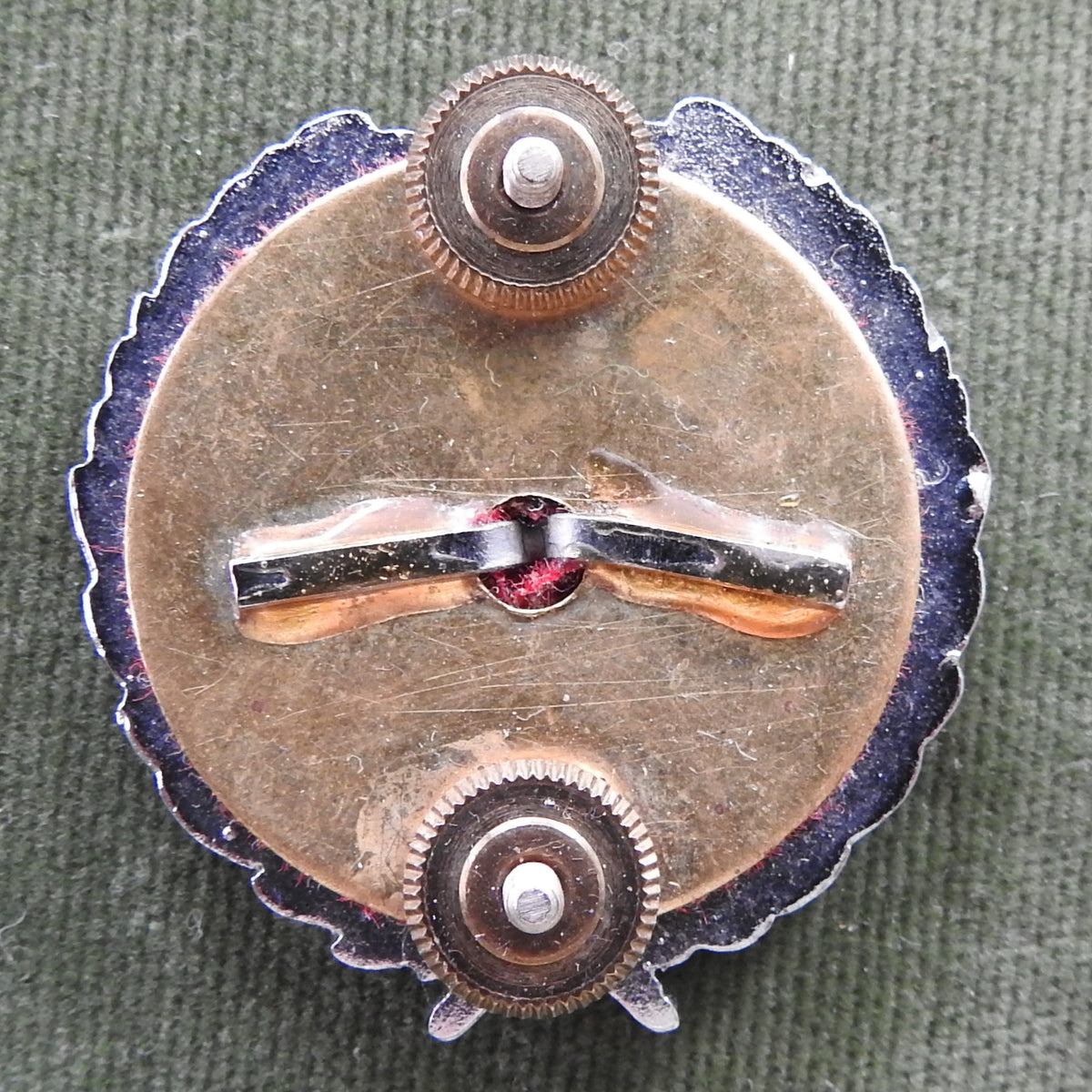 NSW Fire Brigade Enameled Cap Badge In Good Condition With Lugs Intact (With Thumb Nuts)