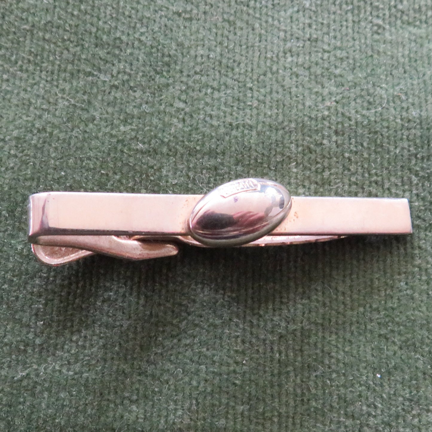 Tie Clasp White Metal With A League Football Adornment