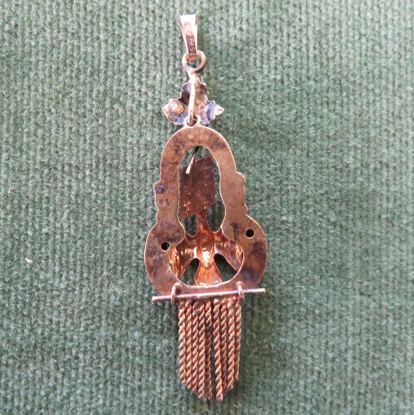 Unmarked Gold Articulated Forget Me Not Pendant