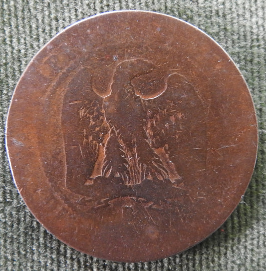 French 1853 B 10 Centimes Coin