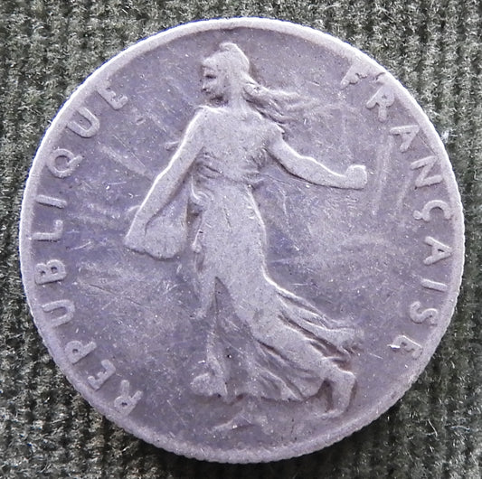 French 1899 50 Centimes Coin - Circulated