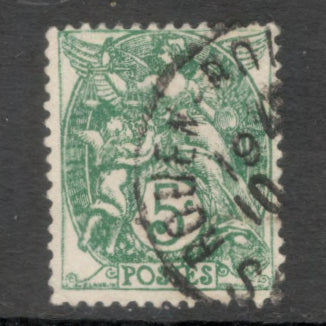 France 1900 5 Centime Green Peace & Commerce Stamp