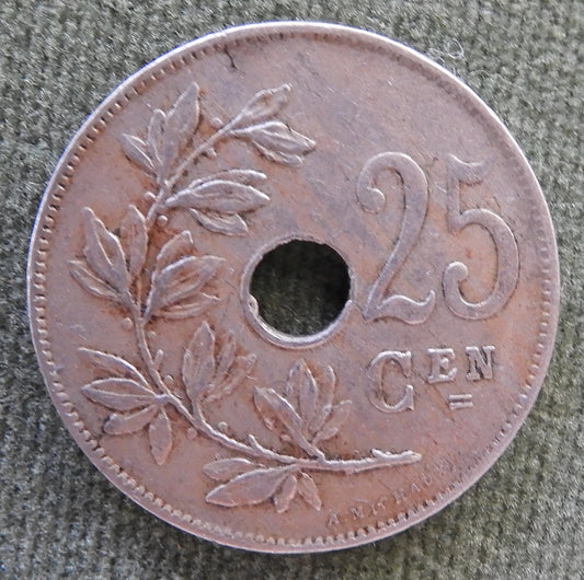 French 1913 25 Centimes Coin