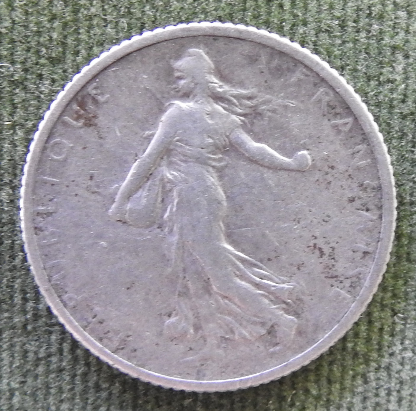 French 1916 1 Franc Coin