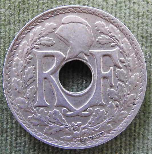 French 1918 25 Centimes Coin - Circulated