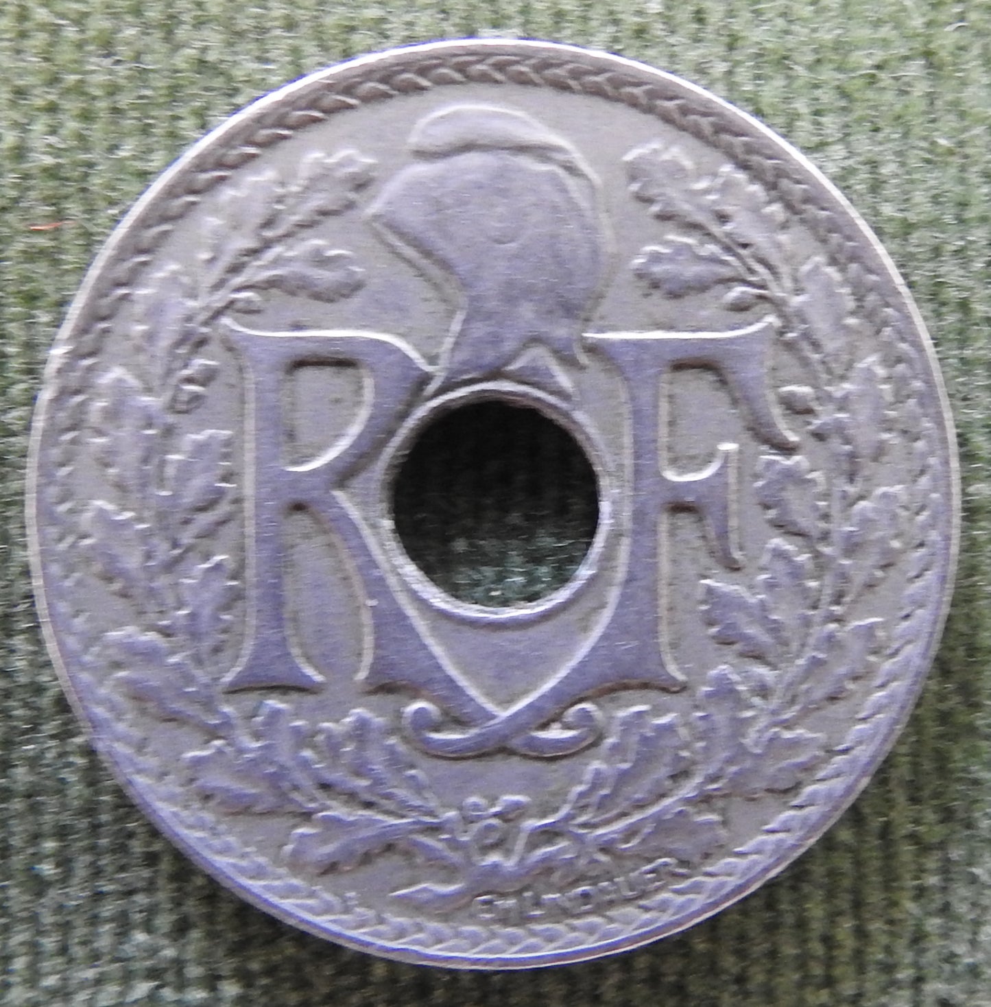 French 1921 25 Centimes Coin - Circulated
