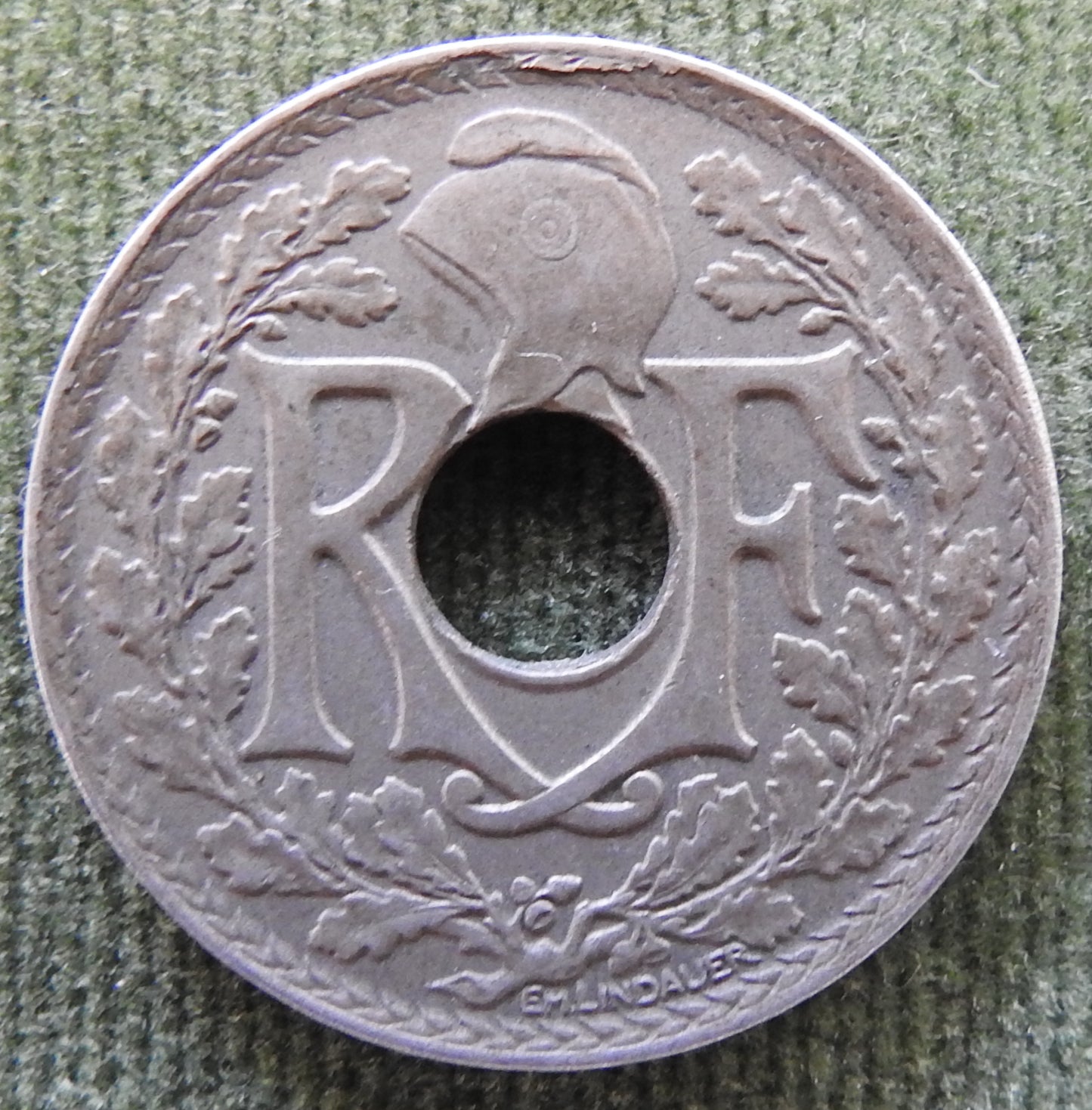 French 1922 25 Centimes Coin - Circulated