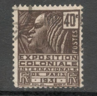 France 1930 40 Centimes International Colony Exhibition Brown Stamp