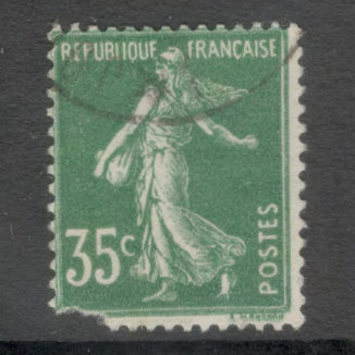 France 1937 35 Centimes Sower Green Stamp