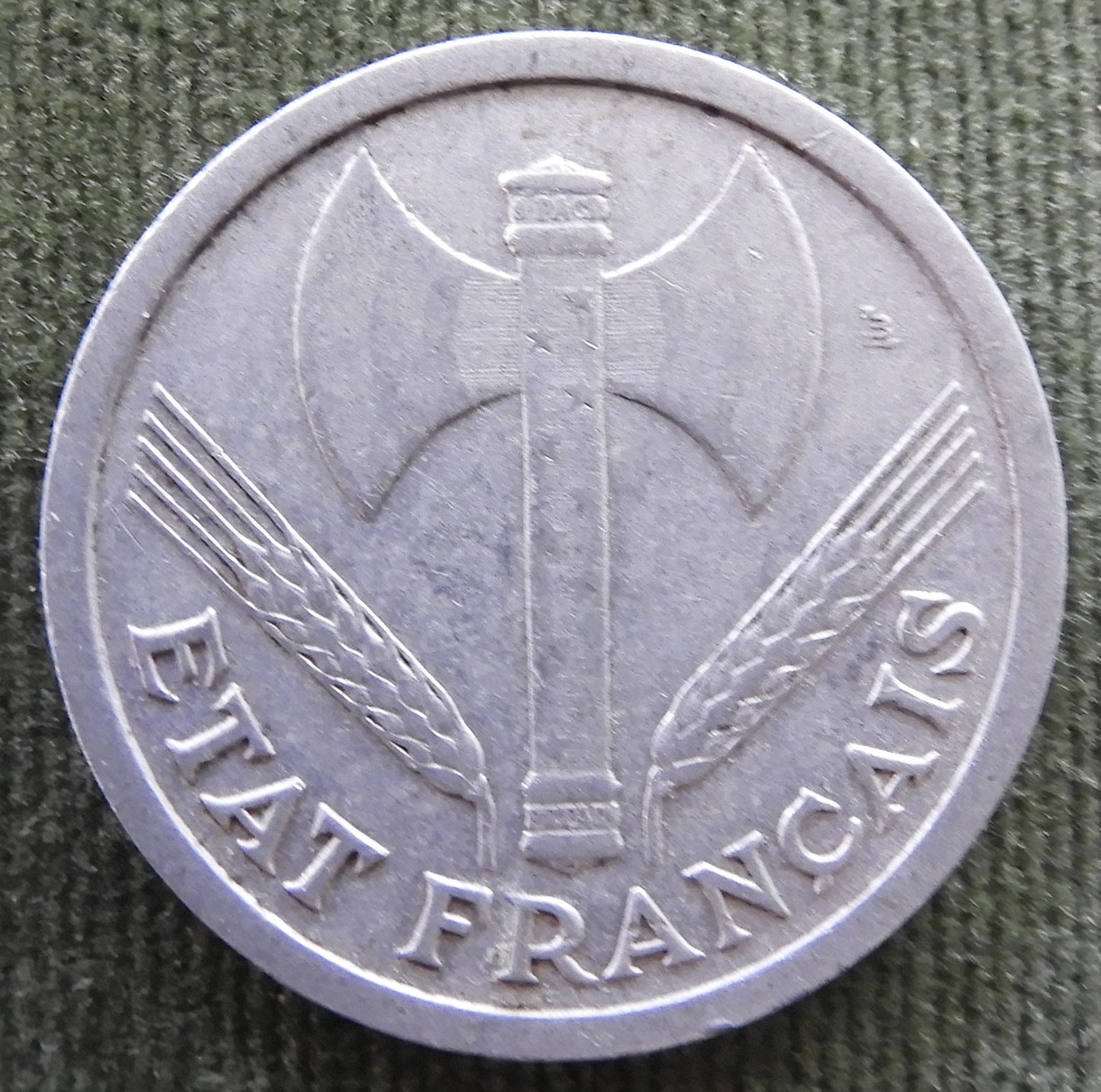French 1943 2 Franc Etat Francais Coin - German Occupation