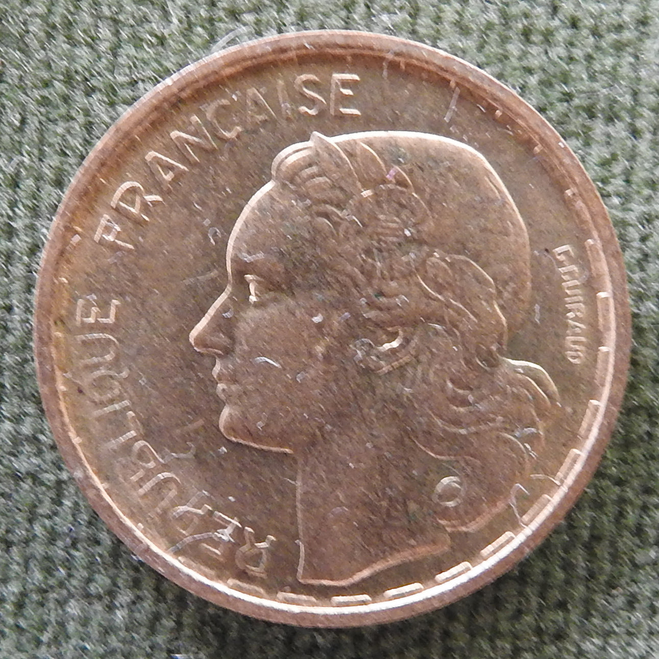 French 1951 10 Franc Coin