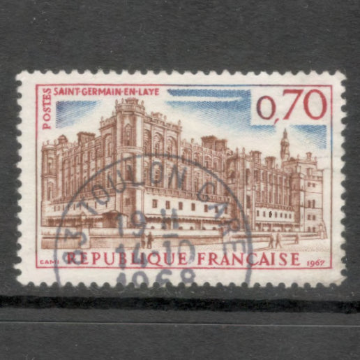 France 1967 0.70 Franc Saint Germain-En-Laye Chateau Multicoloured Stamp