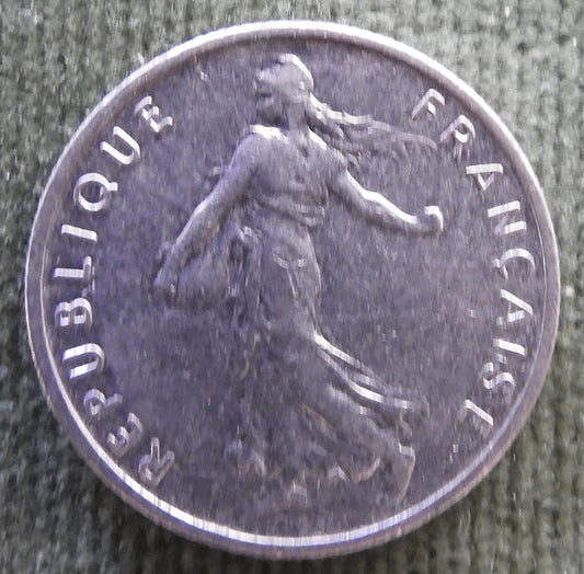 French 1970 1/2 Franc Coin - Circulated