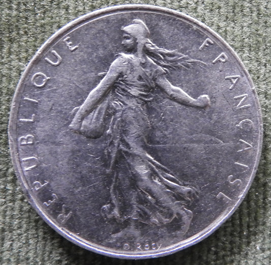 French 1974 1 Franc Coin - Circulated