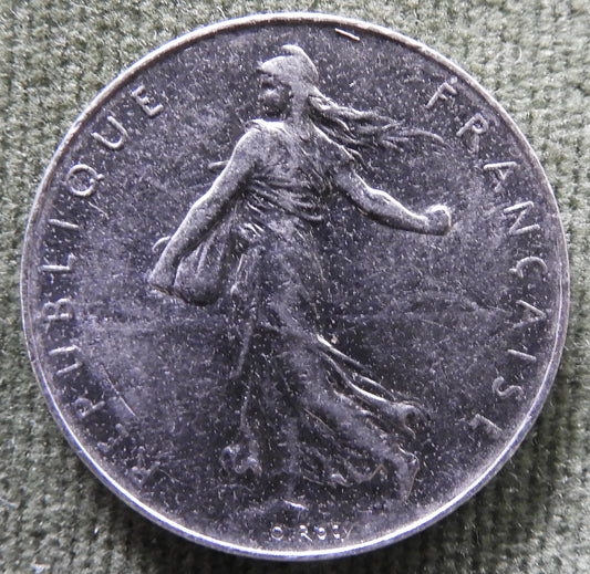 French 1975 1 Franc Coin - Circulated