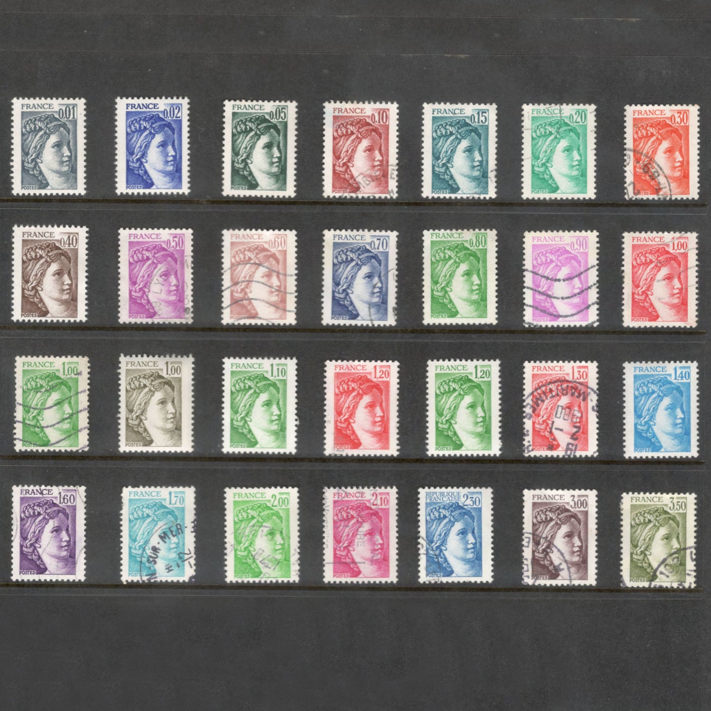 France 1977 Onwards Sabine Stamp Set