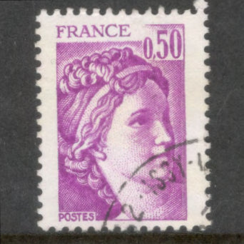 France 1978 0.50 Franc Violet Sabine Stamp