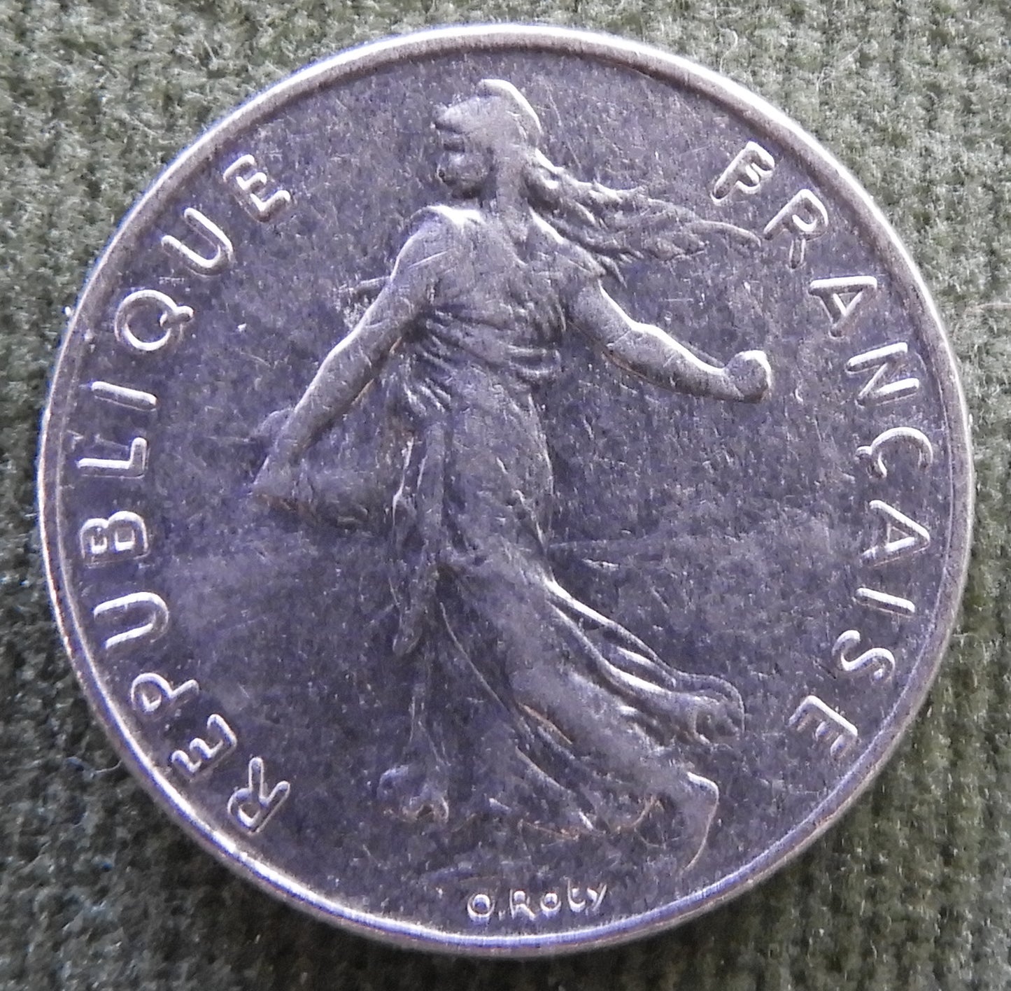 French 1983 1/2 Franc Coin - Circulated