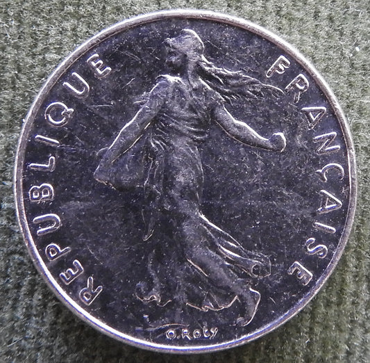 French 1985 1/2 Franc Coin - Circulated