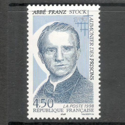 France 1998 4.50 Franc 50th Anniversary of the Death of Abbed Franz Stock Multicoloured Stamp