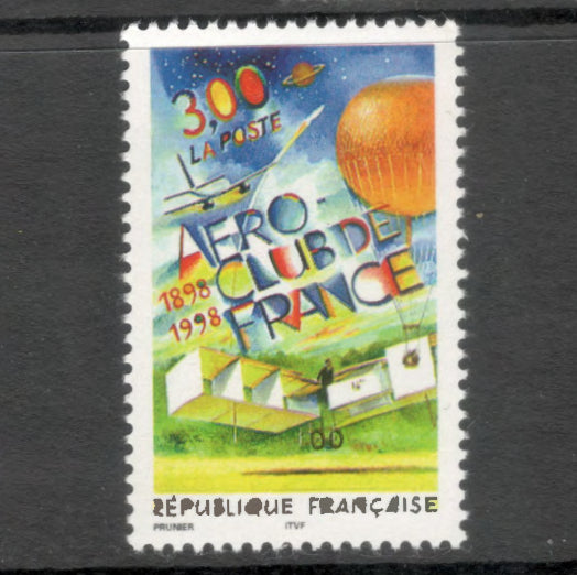 France 1998 3.00 Franc 100th Anniversary of the French Air Transport Society Multicoloured Stamp