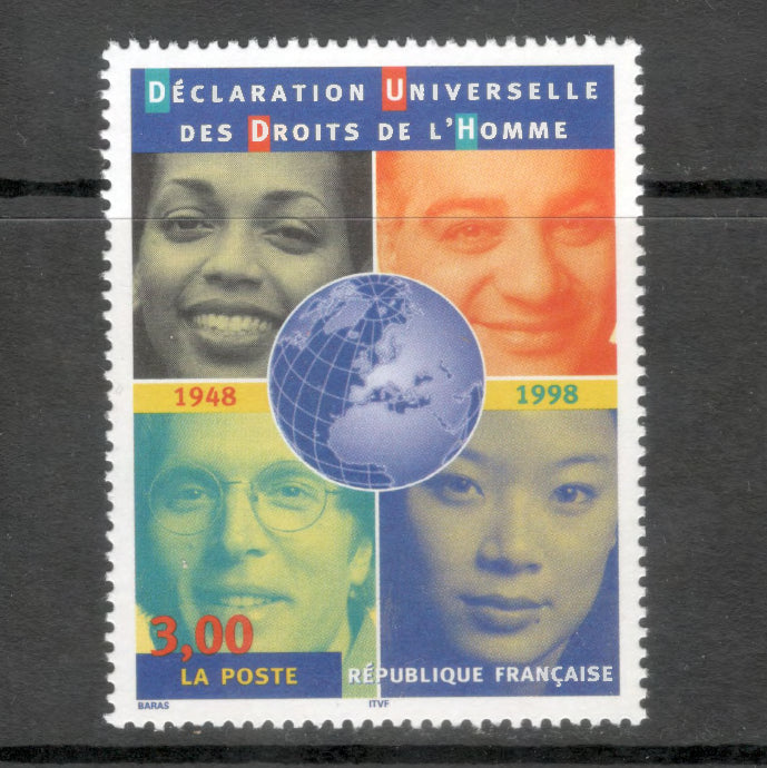 France 1998 3.00 Franc 50th Anniversary of the Organization of Human Rights Multicoloured Stamp