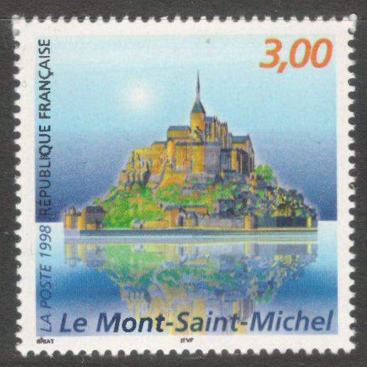 France 1998 3.00 Franc Le Mont - Saint - Michel Multicoloured Stamp