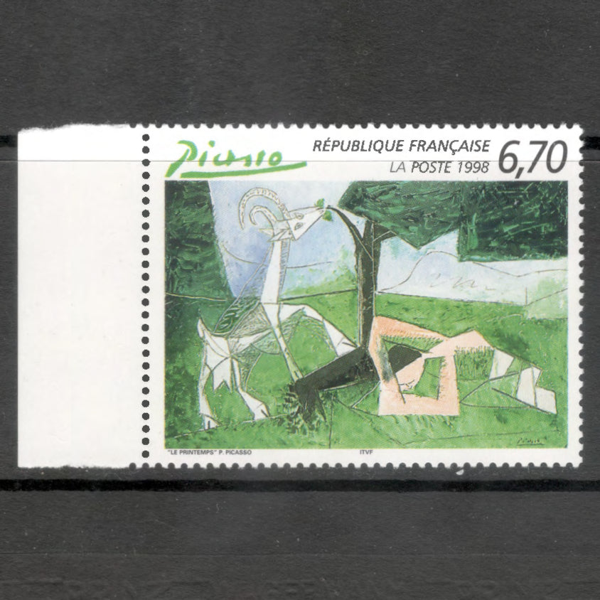 France 1998 6.70 Franc Pablo Picasso - Painter Multicoloured Stamp