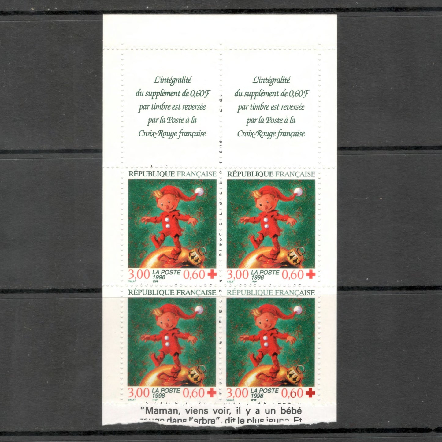France 1998 3.00 Franc France Red Cross Multicoloured Stamp Booklet