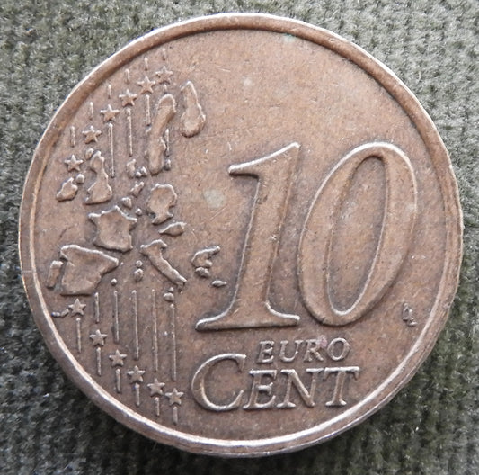 French 1999 10 Euro Cent Coin