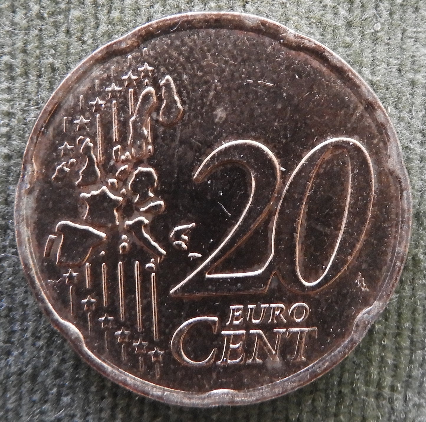 French 2000 20 Euro Cent Coin