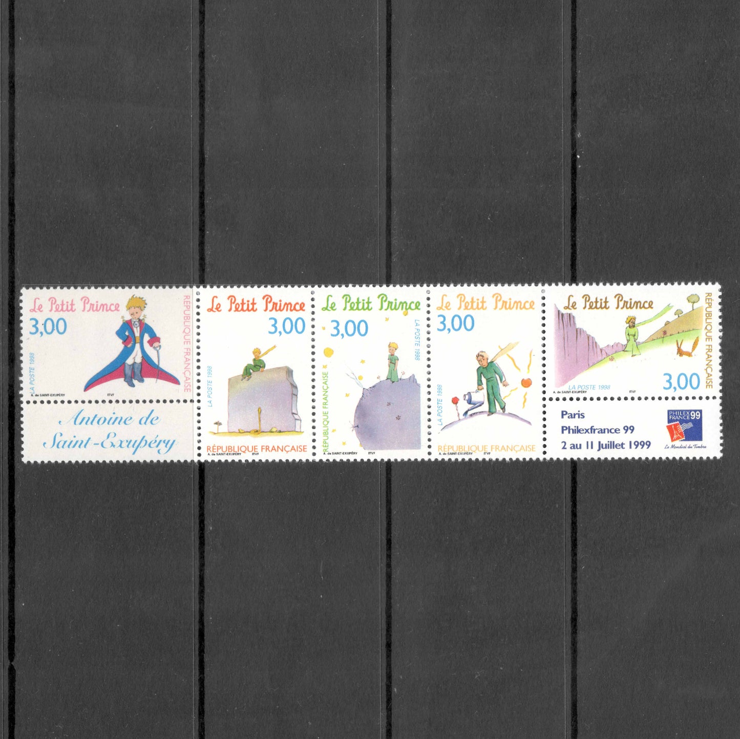 France 1998 3.00 Franc PHILEXFRANCE '99 Multicoloured Stamp Strip