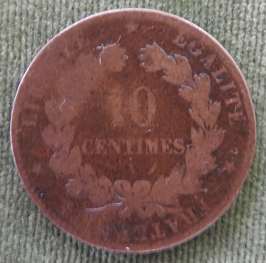 French 1880 A 10 Centimes Coin - Third Republic