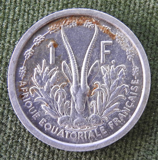 French Equatorial Africa 1948 1 Franc Coin Mariane's Head Wearing A Winged Phrygian Cap
