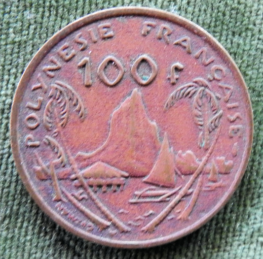 French Polynesie 1976 100 Franc Coin