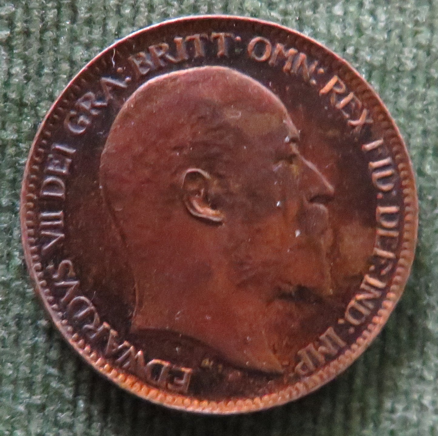 GB British UK English 1902 Farthing King Edward VII Coin - EF