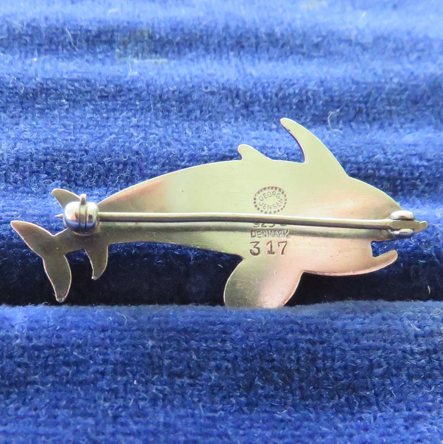 Georg Jensen 317 Dolphin Brooch Sterling Silver 925