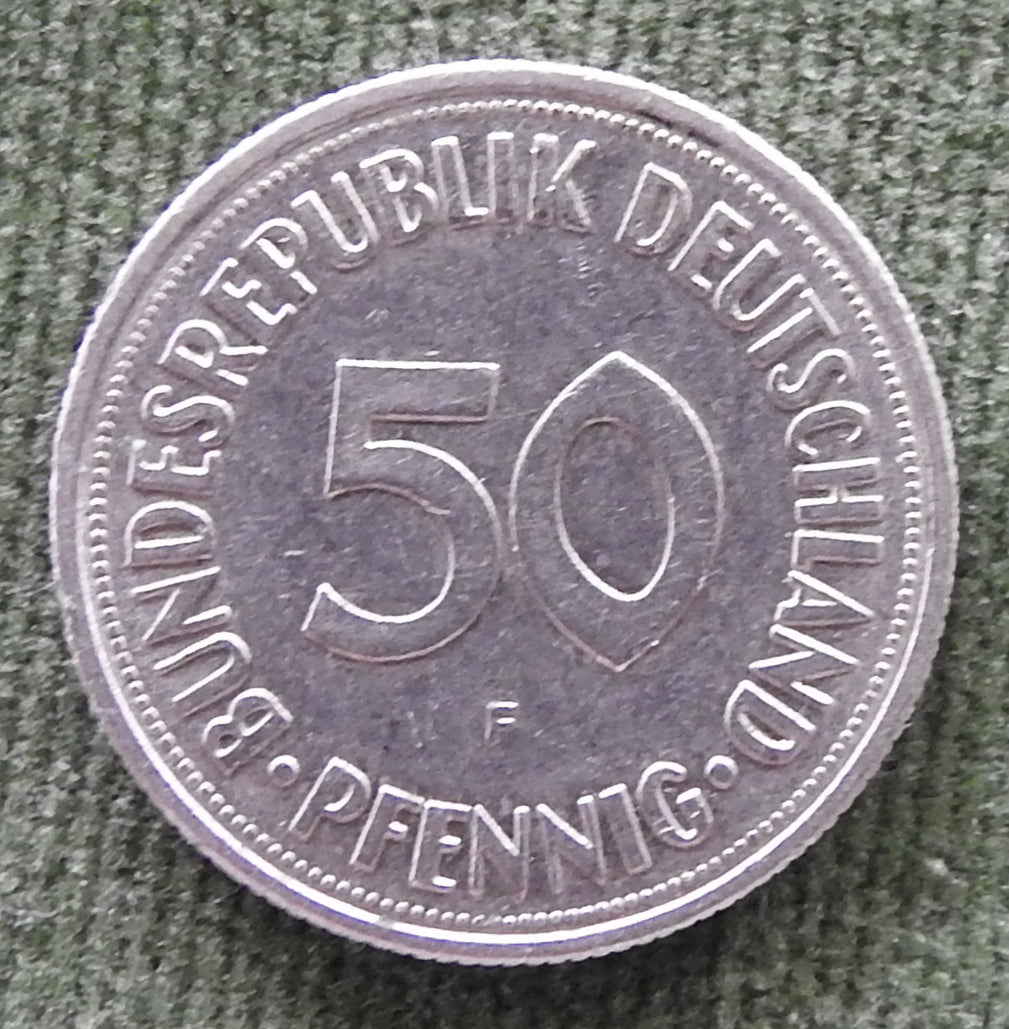 Germany 1970 F 50 Pfennig Coin