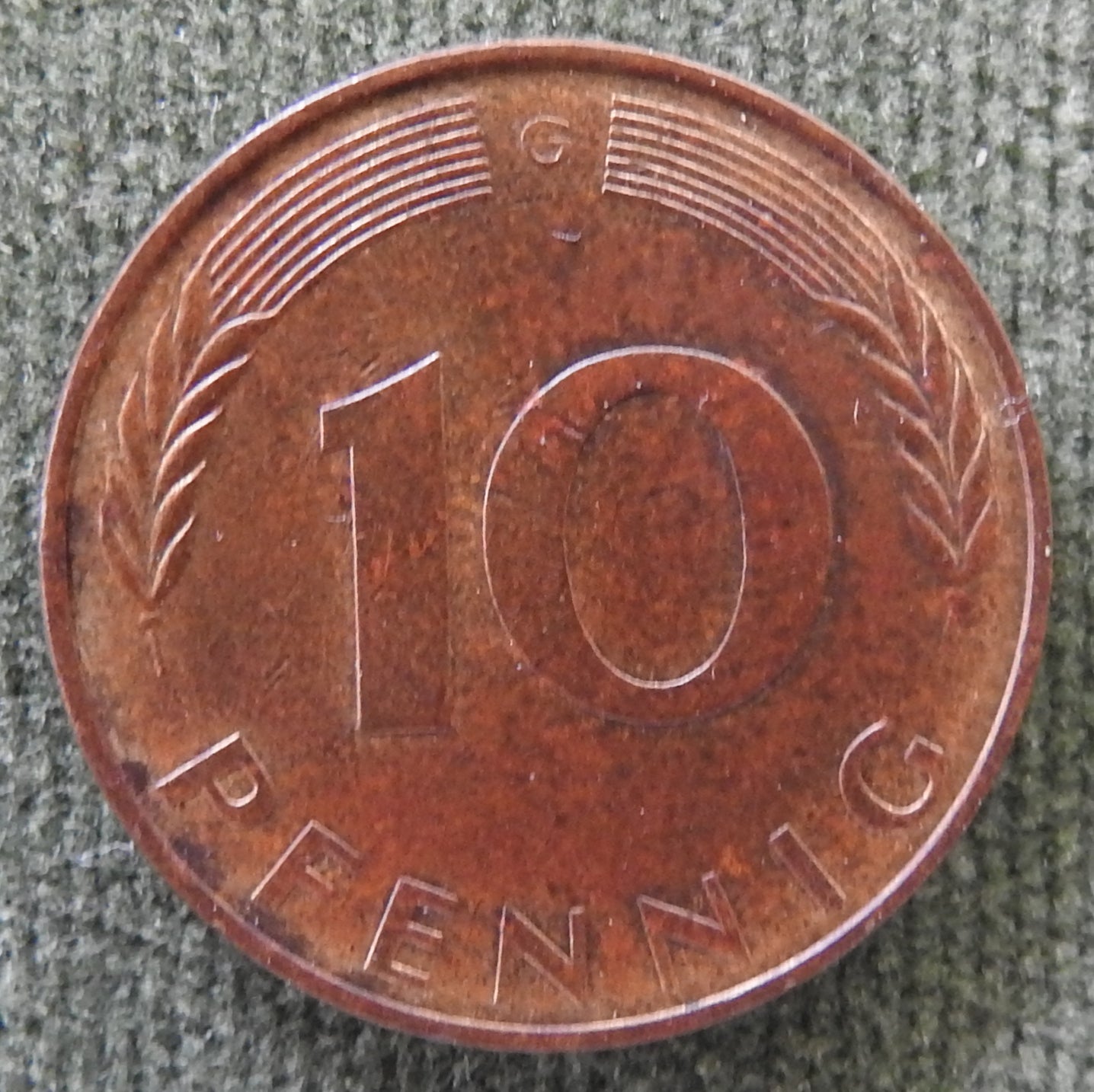 Germany 1972 G 10 Pfennig Coin