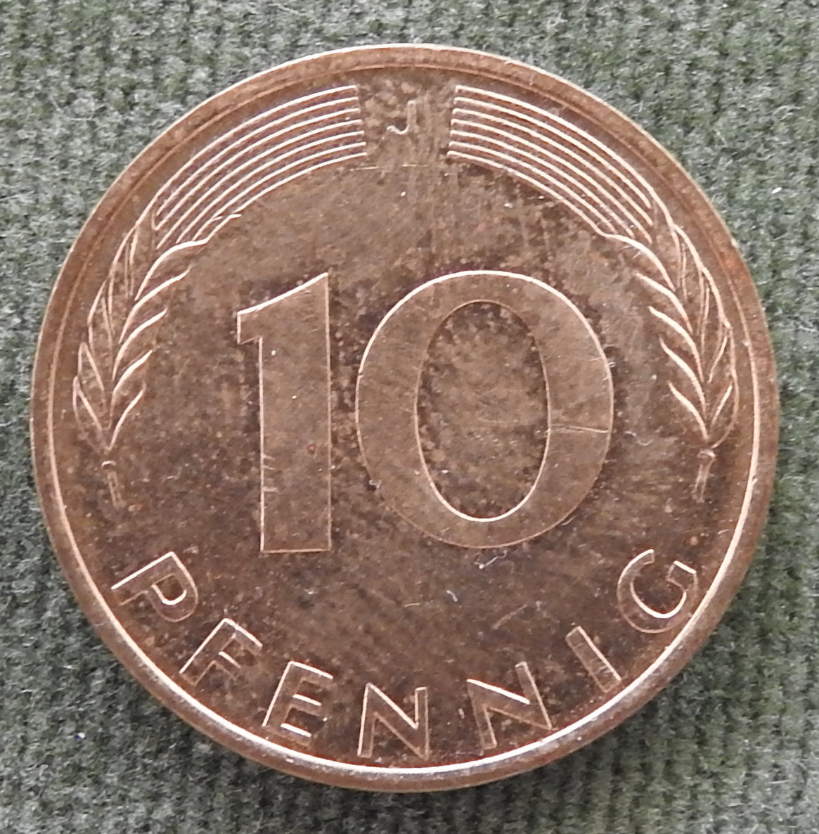 Germany 1972 J 10 Pfennig Coin
