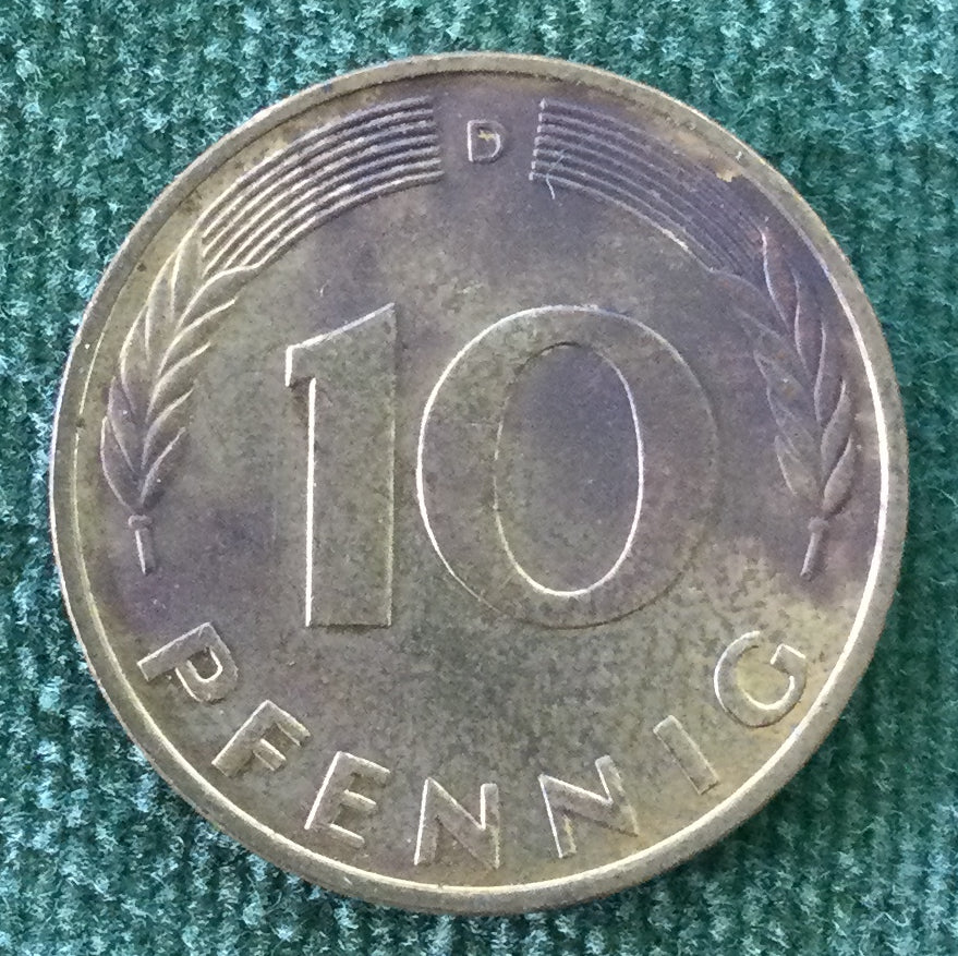 Germany 1990 D 10 Pfennig Coin
