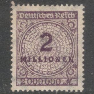 German Empire 1923 2M 2000000 Mark Violet New Daily Overprinted Stamp - Perfin: 14.0