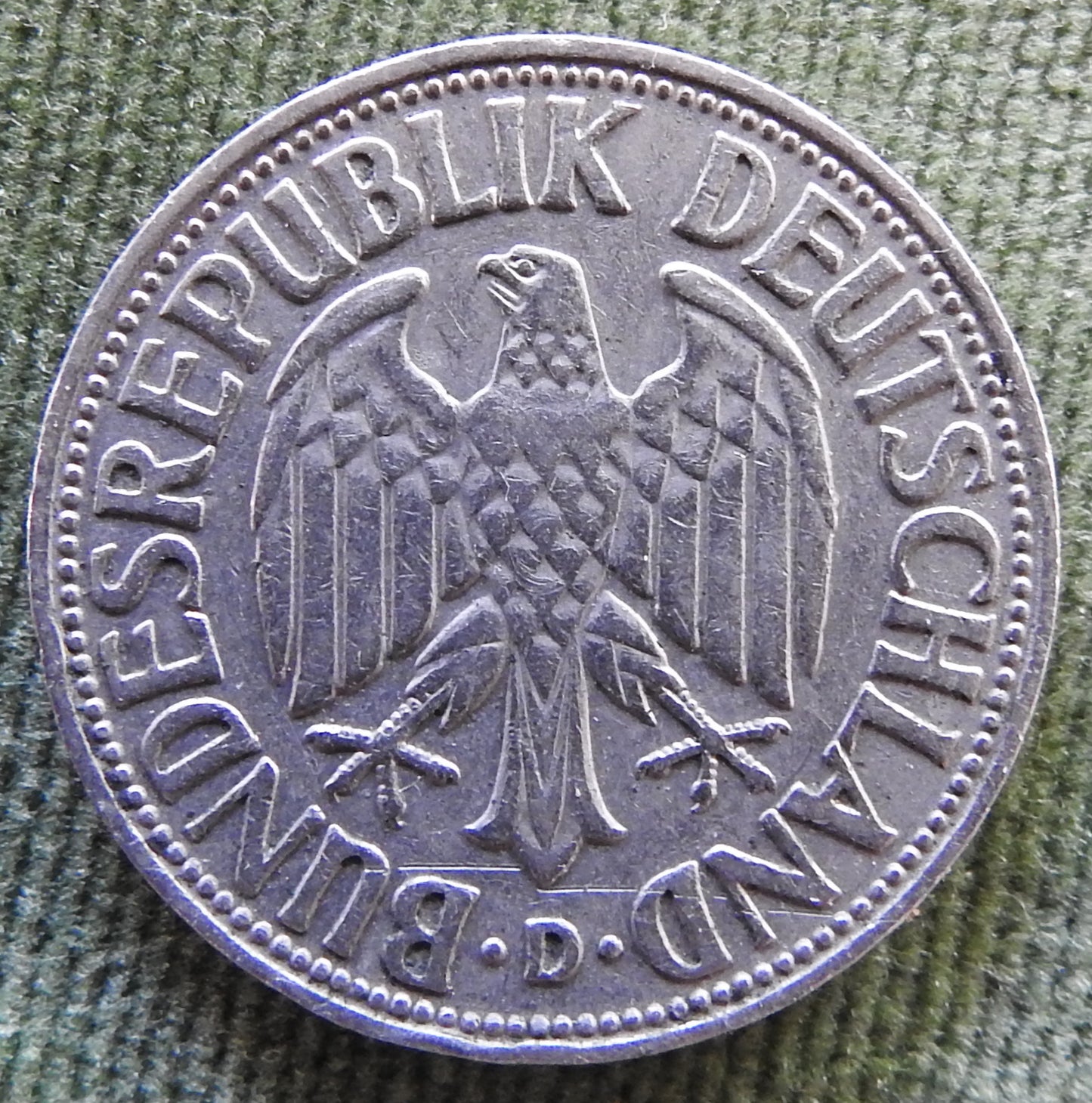 Germany 1950 D 1 Deutsche Mark Coin - Circulated