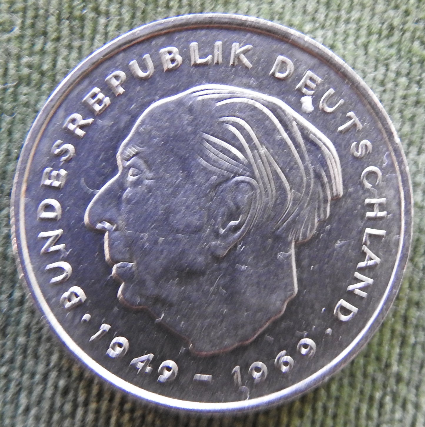Germany 1972 J 2 Deutsche Mark Konrad Adenauer Coin - Circulated