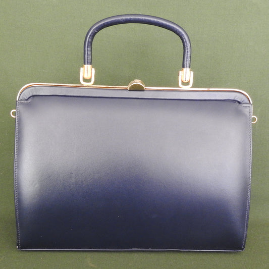 Hollywood Handbags Calf Leather Blue Handbag