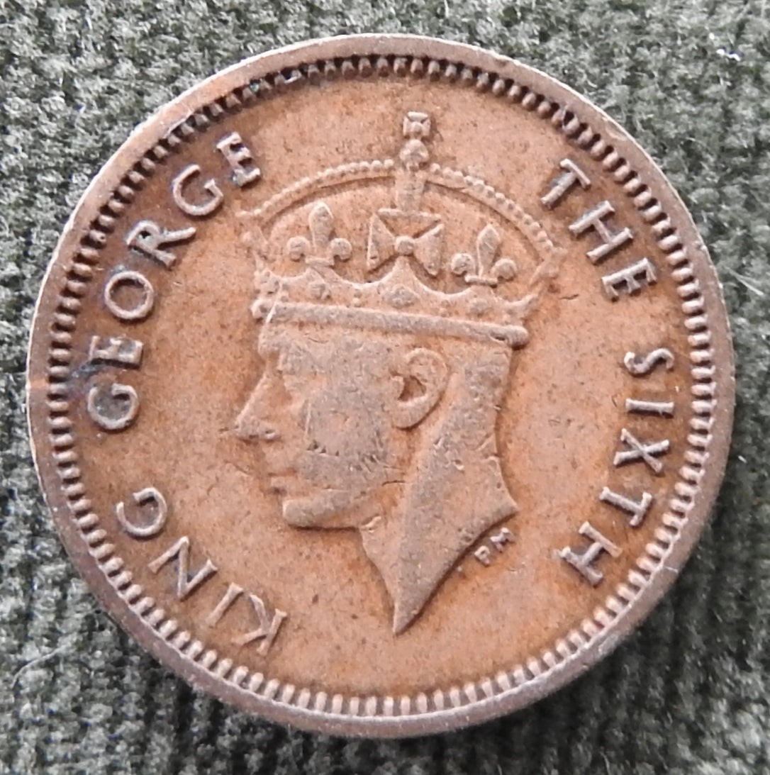 Hong Kong 1949 5 Cent King George VI Coin - Circulated