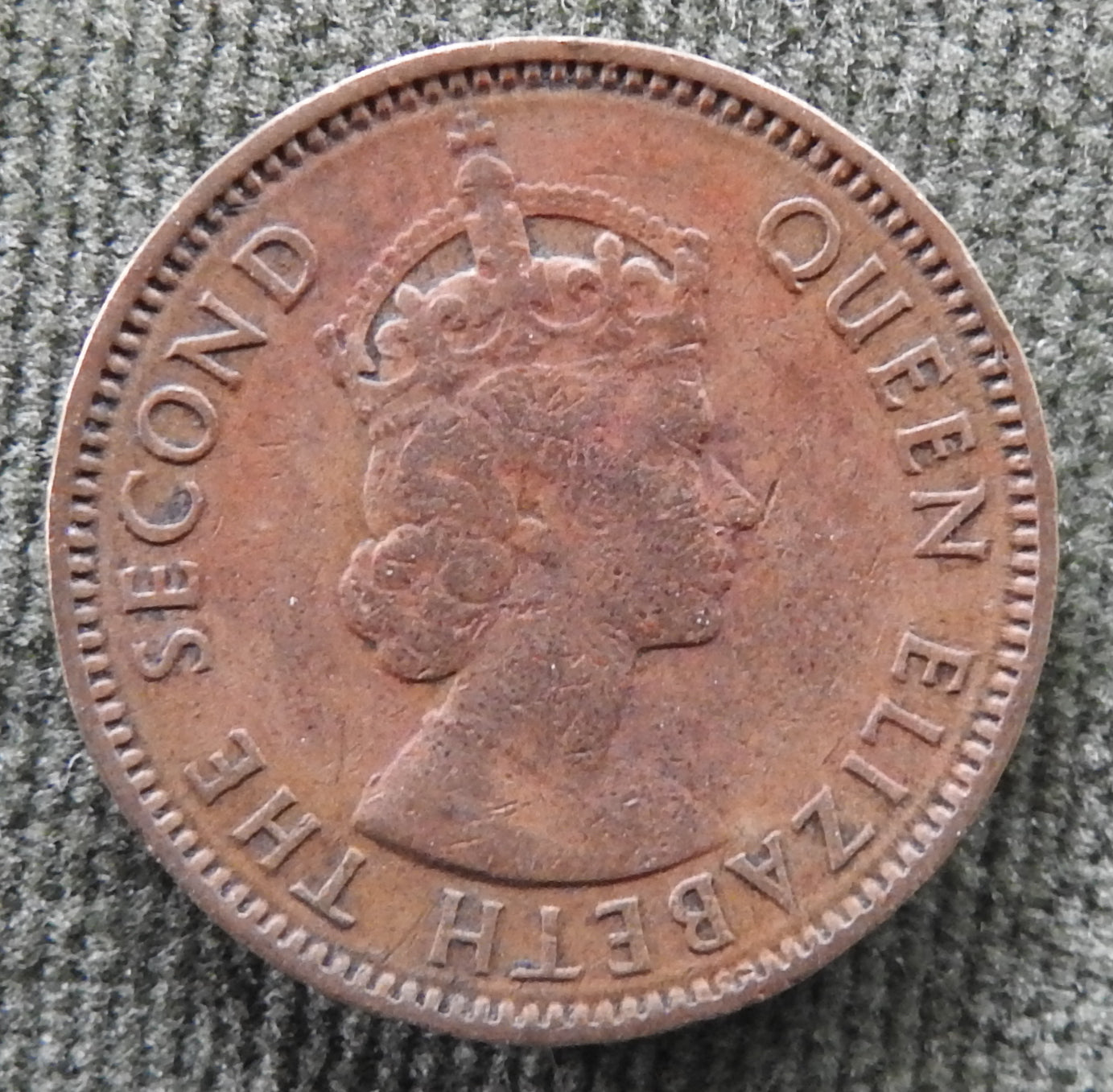 Hong Kong 1955 10 Cent Queen Elizabeth II Coin
